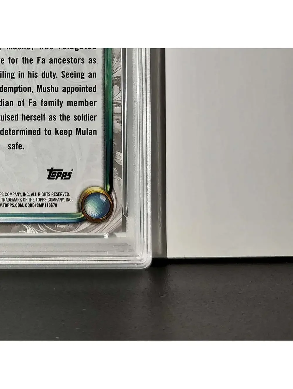 Mushu 2025 Topps Disney Wonder #63 Winter Variant Card Mulan PSA 7